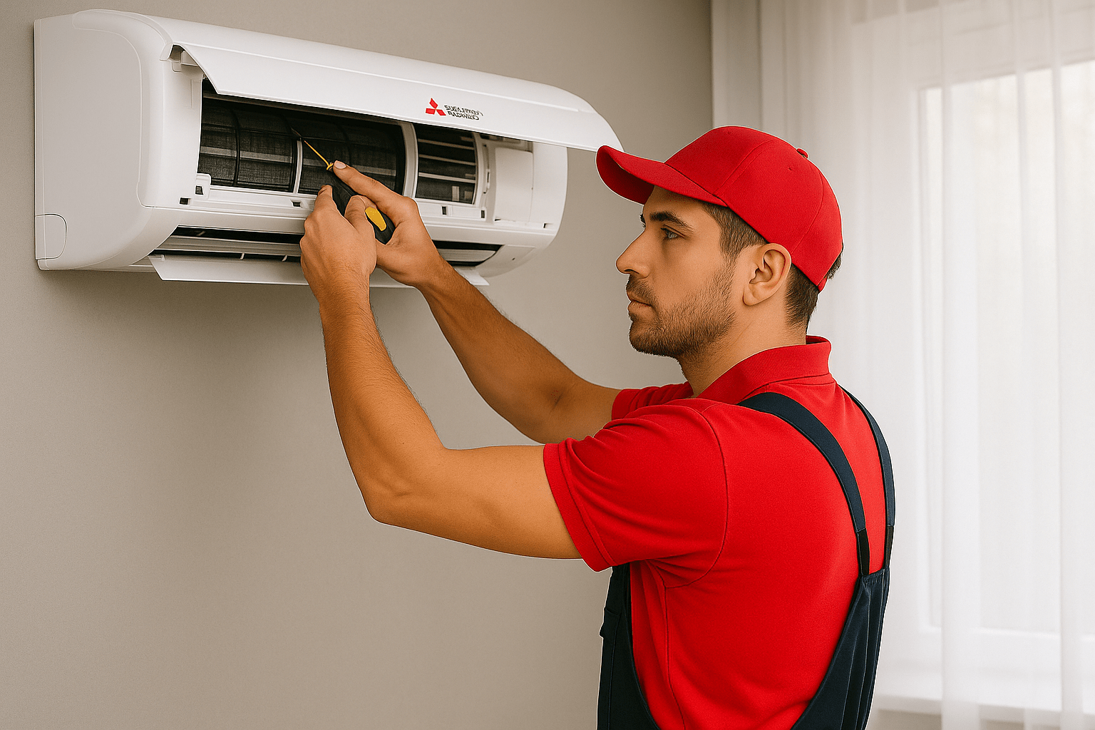 Instalación de aire acondicionado Mitsubishi en Tenerife